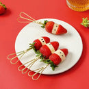 Axyaa Bamboo Fruit Stick 100pcs Pack for Dessert Decor - High Temp Disinfection
