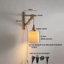 Axyaa Wooden LED Wall Sconce Light Fixture for Home Decor, Wabi Sabi Style