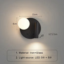 Axyaa Bedroom Wall Lamp Indoor Decor Lighting for Living Room Bedside Aisle Hallway