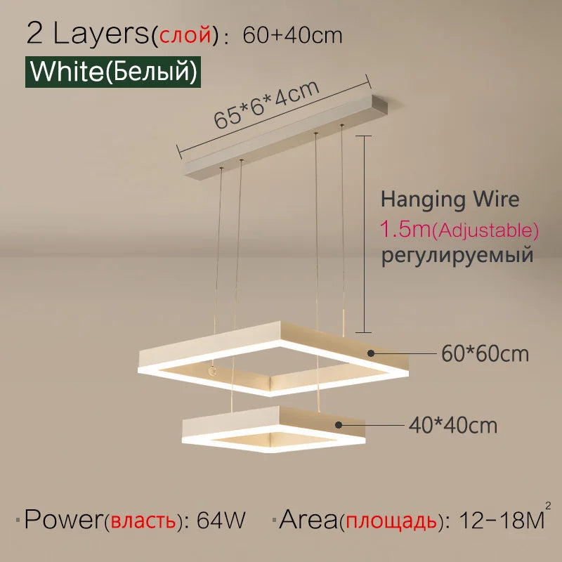 Modern LED Ceiling Chandelier by Axyaa for Living Room Bedroom Dining Room