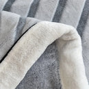Axyaa Cozy Striped Flannel Throw Blanket - Ultra Soft Milk Velvet Plush Bedspread