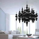 Axyaa Luxury Metal Chandelier Pendant Lamp, Modern Art Deco Ceiling Light Fixture