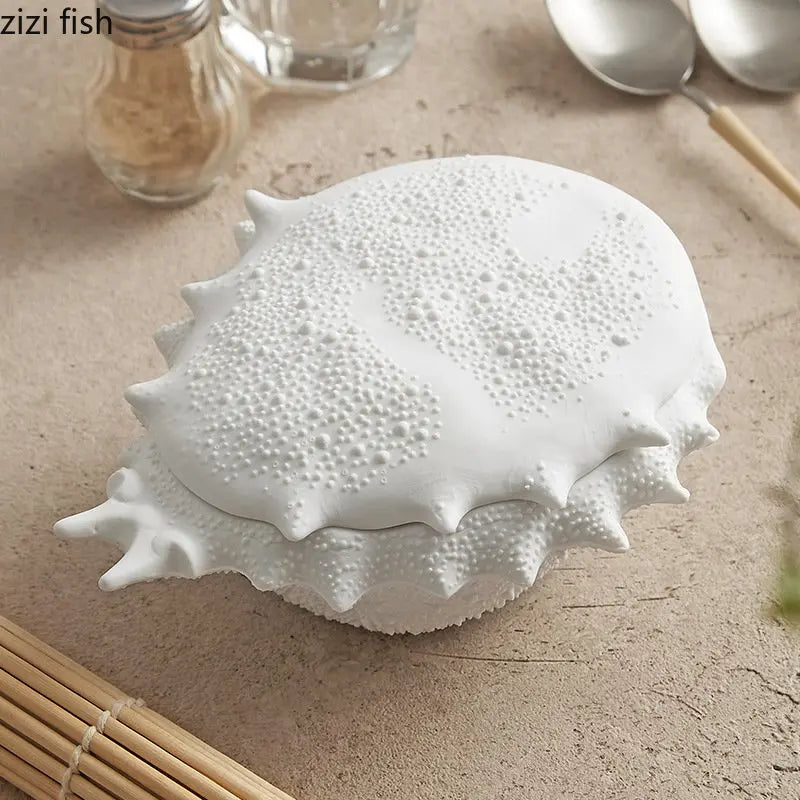 Axya Crab-Shaped Ceramic Soup Bowl with Lid, Restaurant Specialty Tableware