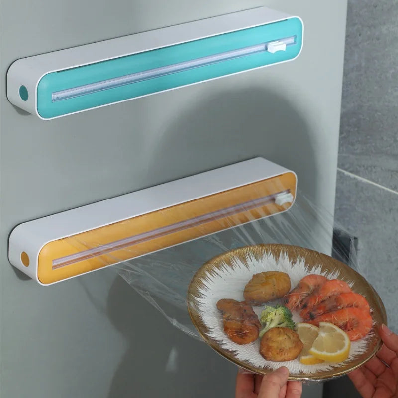 Axyaa Plastic Wrap Cutter & Food Film Dispenser Storage Box Kitchen Gadget
