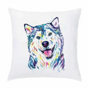 Axyaa Painted Dog Decorative Soft Sofa Bed Pillow Cover in Cartoon Puppy Design