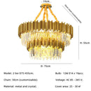 Axyaa Gold E14 Crystal Pendant Lights: Modern Luxe Dining Room LED Chandelier
