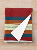 Axyaa Red Shaggy Throw Blanket - Soft Southwest Style for Sofa & Bed