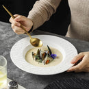 Axyaa Stone Pattern Ceramic Serving Plate Pasta Salad Soup Dish Kitchen Tableware