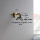 Axyaa Tiffany Blue Glass LED Wall Sconce Rotate Copper Pull Chain Switch Stair Light