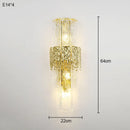 Axyaa Modern Glass Wall Lamp LED Light for Bedroom Living Room TV Background