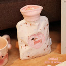 Axyaa Plush Hot Water Bag 500/1000ml for Women - Cute Insulating Belly Warmer