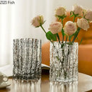 Axyaa Glacier Glass Vase Hydroponics Flowers Desk Decoration Modern Decor