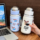 Axyaa Cartoon Puppy Thermos Stainless Steel Tea Separation Water Cup