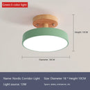 Axyaa Nordic Ceiling Lamps Wood Round for Indoor Lighting in Multiple Rooms