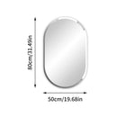 Axyaa Silver Glass Oval Beveled Edge Bathroom Vanity Mirror