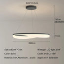 Axyaa Modern LED Circle Pendant Lights Dimmable Chandelier for Living Room Bedroom Home