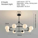 Axyaa Nordic Glass Chandelier Modern Lighting Fixture for Home Decor