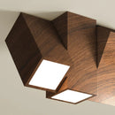 Axyaa Antique Style Walnut Color Ceiling Light