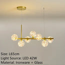 Axyaa Nordic Sky Chandelier: Modern LED Gold Magic Bean Bubble Lamp