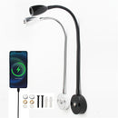 Axyaa LED Reading Light with USB Port, Touch Dimmable Gooseneck Lamp for RV Boat