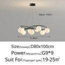 Axyaa Modern Gold Black Glass Chandeliers for Home Restaurant Villas