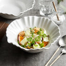 Axyaa Ceramic Nordic Large Bowl Set, White High-End Household Tableware