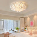 Axyaa White Flower LED Ceiling Light with Remote Control Dimming