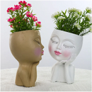 Axyaa Creative Garden Face Gill Resin Flower Pot for Home Decor