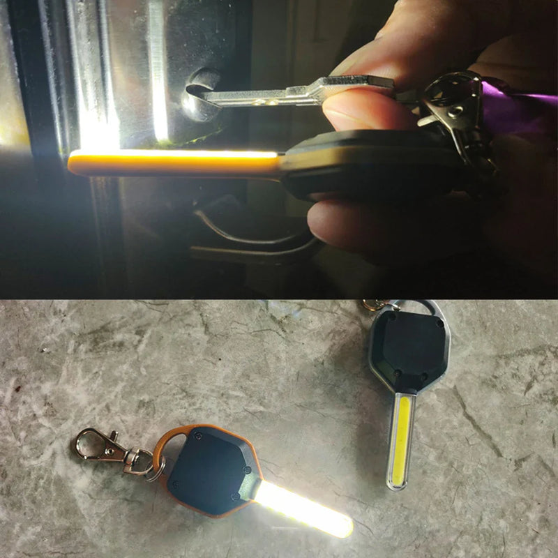 Axya COB LED Keychain Flashlight: Mini Torch for Camping, Hiking & Emergencies