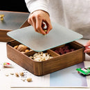 Axya Solid Wood Dried Fruit Candy Box Snack Tray Compartment Storage Box
