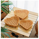 Axyaa Rattan Fruit Plate: Retro Woven Multipurpose Creative House Candy Holder