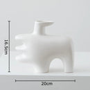 Axyaa Abstract Art Ceramic Vase for Flowers Arrangement and Room Decoration