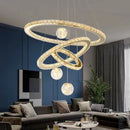 Axyaa Modern LED Pendant Lights | Luxury Foyer Chandelier for Villa Stairs