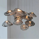 Axyaa Smoky Grey Glass Pendant Light - Modern Art Hanging Lamp Decor