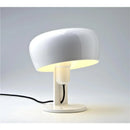 Axyaa White Iron Table Lamp: Postmodern Minimalist Nordic Design with Shiny Black E27 LED Bulb