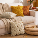Axyaa Fall Leaf Squirrel Embroidery Pillowcase | Thanksgiving Sofa Decoration 45x45/50x50cm