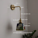 Axyaa Tiffany Style Adjustable LED Wall Sconce with Pull Chain Switch