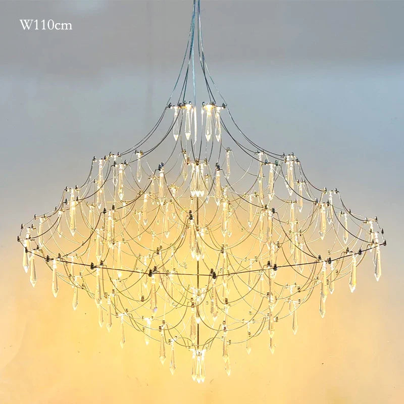 Modern Crystal Chandelier by Axyaa for Elegant Living Spaces