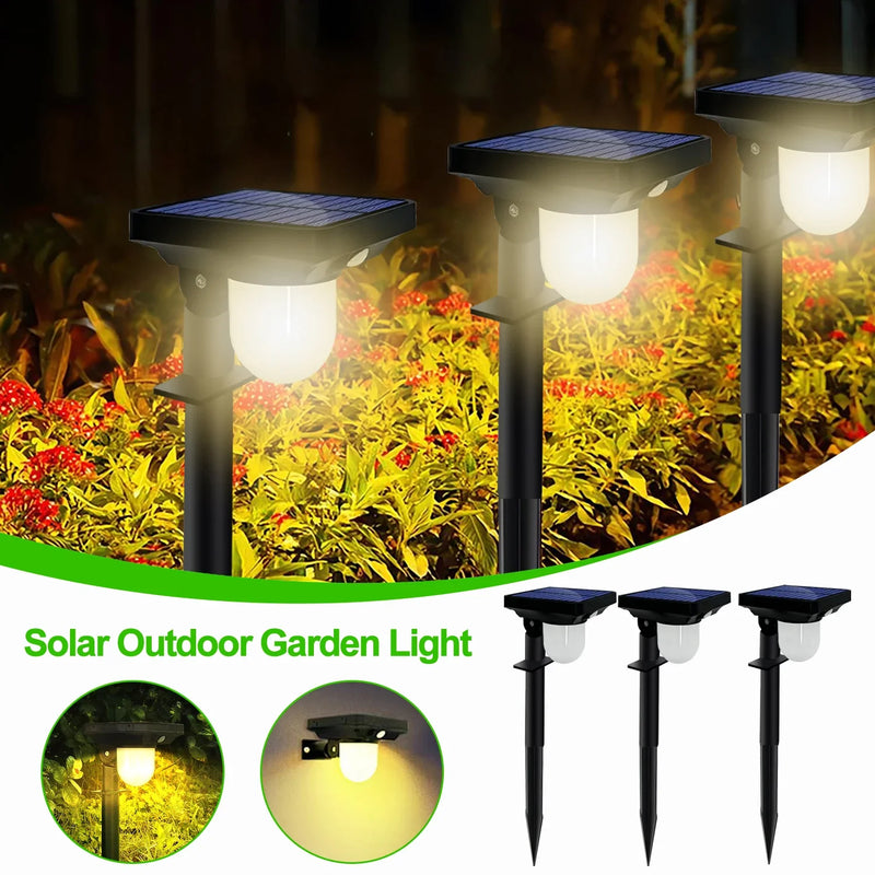 Axyaa Solar Garden Spot Light with Human Body Induction for Outdoor Pathway Lighting