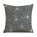 Axyaa Grey Geometric Linen Cushion Cover for Sofa Living Room Decor