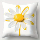Axyaa Sunshine Daisy Sofa Cushion Cover Set - 4pcs, 17.7" x 17.7", One-Sided Print