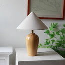 Axyaa Solid Wood Fabric Desk Lamp: Antique Wabi Sabi Style for Bedroom & Living Room