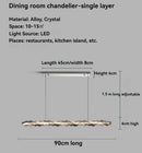 Axyaa Crystal Chandeliers: Modern Chrome Metal LED Pendant Lights