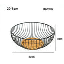 Axyaa Vine Woven Iron Fruit Plate, 6 Styles Vegetable Drain Basket for Bedroom & Bathroom