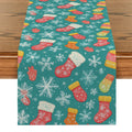 Axyaa Snowflake Cartoon Table Runner for Festive Dining Decor