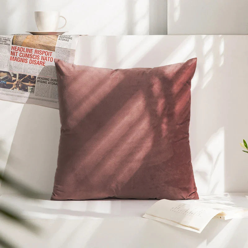 Velvet Cushion Cover for Sofa Living Room, 30x50cm Decorative Pillows by Axyaa