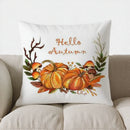 Axyaa Autumn Pumpkin & Floral Throw Pillow Cover for Sofa, Bedroom, Car