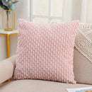 Axyaa Corduroy Chain Pattern Cushion Cover - Soft Fluffy Pillow Case for Home Decor
