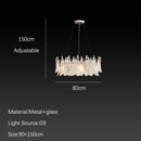 Axyaa French Crystal Chandelier: Misty Artistic Lighting Fixture for Elegant Living Spaces