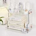 Axyaa Desktop Storage Rack: Student Desk & Office Stationery Shelf with Makeup Organizer